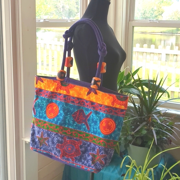Colorful Patterned Tote Bag - Picture 2 of 11